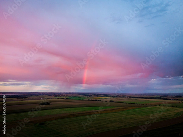 Fototapeta Rainbow over the fields
