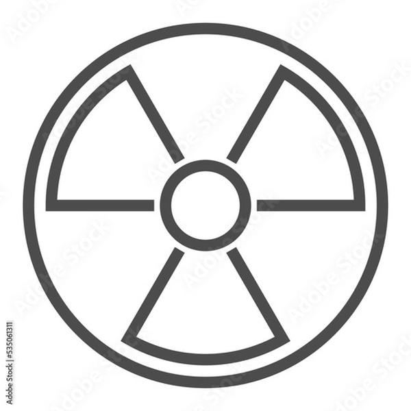 Obraz Radiation, pixel perfect, editable stroke, up scalable square line vector icon.