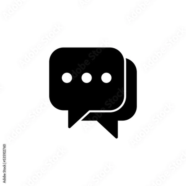 Fototapeta Chat icon vector for web and mobile app. speech bubble sign and symbol. comment icon. message