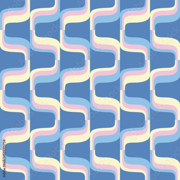 Fototapeta Abstract attractive ornament for decorating any surfaces or things. Seamless pattern.