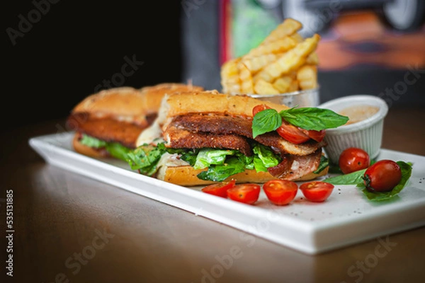 Obraz sandwich con milanesa de pollo