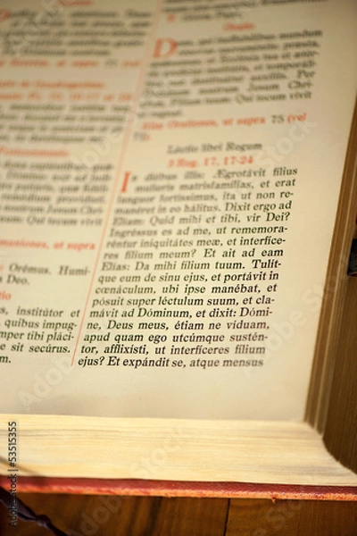 Fototapeta Page from old latin New testament