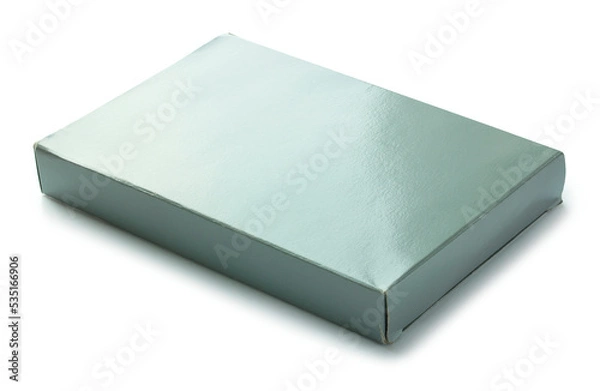 Fototapeta blank gray paper box with shadow for mockup