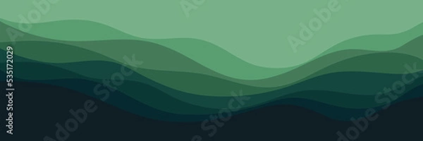 Fototapeta landscape waves pattern vector illustration good for wallpaper, background, backdrop, banner, web, and design template