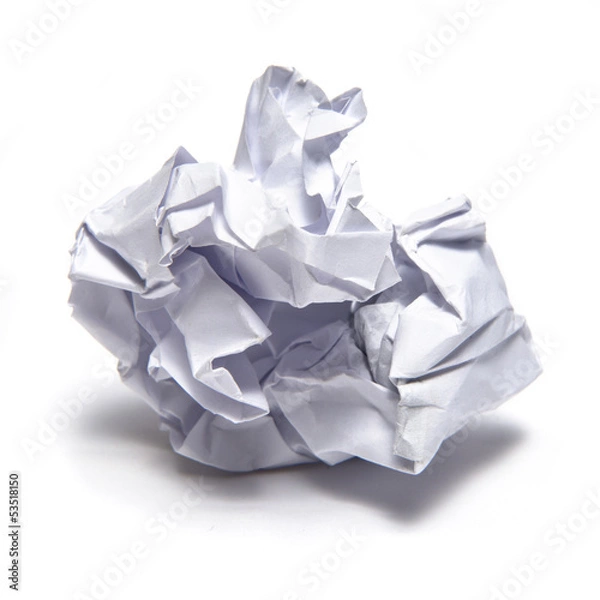 Fototapeta Junk sheet isolated on white
