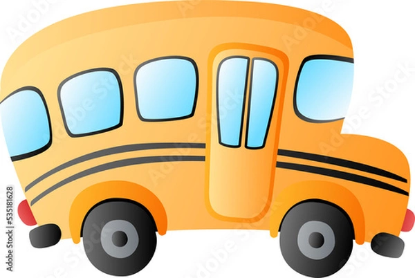 Obraz cartoon gradient transportation school bus