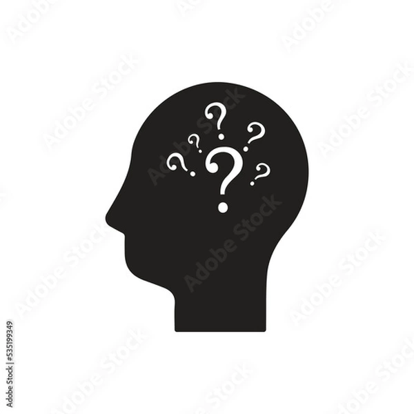 Fototapeta man and question mark