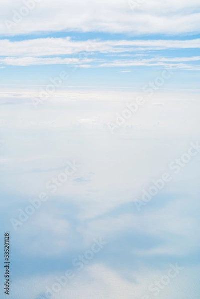 Fototapeta 飛行機から見た一面の雲景色 cloud sky view