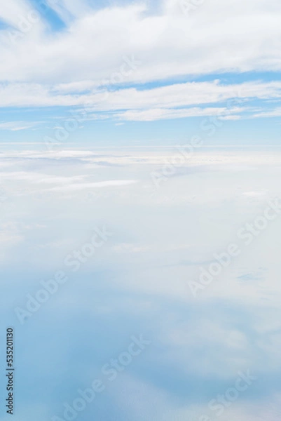 Fototapeta 飛行機から見た一面の雲景色 cloud sky view