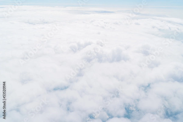 Fototapeta 飛行機から見た一面の雲景色 cloud sky view