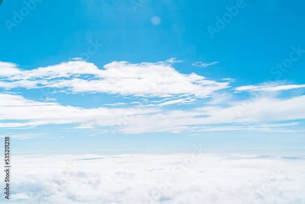 Fototapeta 飛行機から見た一面の雲景色 cloud sky view
