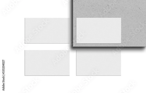 Fototapeta Minimal white business card on particle board mockup