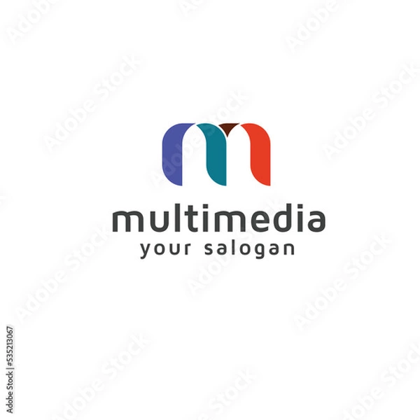Obraz m letter logo