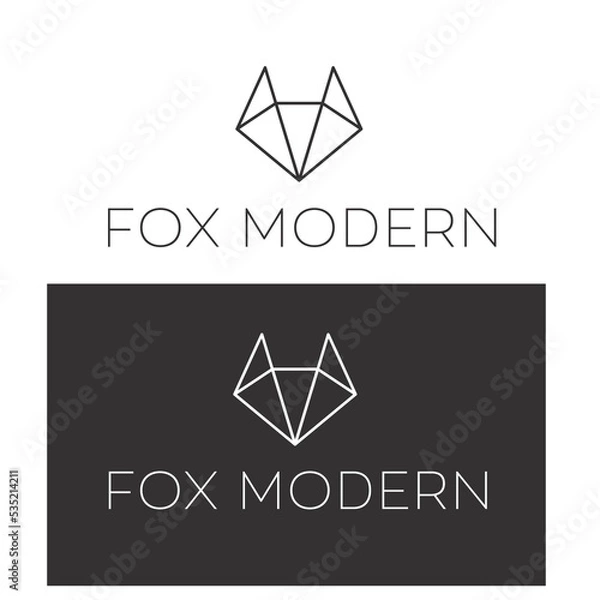 Obraz Fox modern logo design