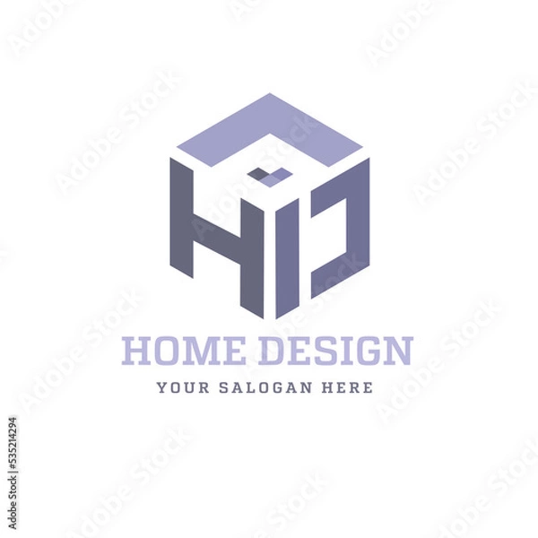 Obraz HD Home letter Logo design