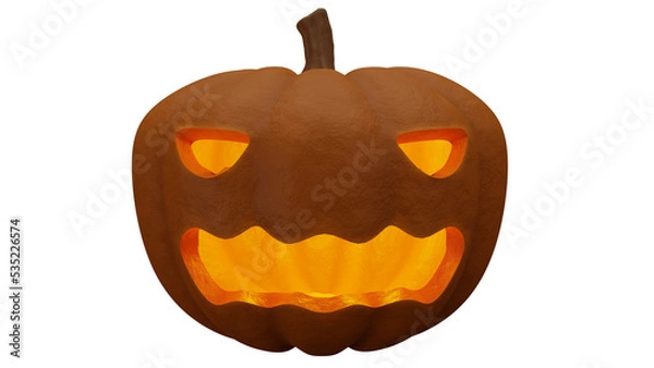 Fototapeta 3D rendering Halloween pumpkin - Evil laughing