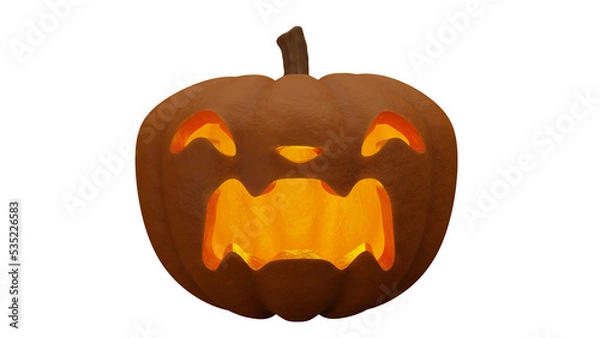 Fototapeta 3D rendering Halloween pumpkin - Evil crying