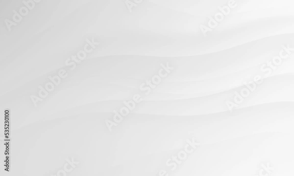 Fototapeta Abstract white gray colors gradient with wave lines pattern texture background.
