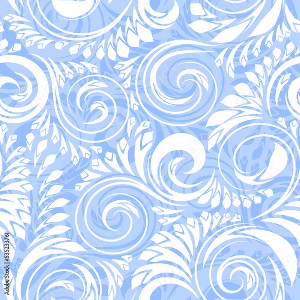 Obraz Vector seamless curves pattern