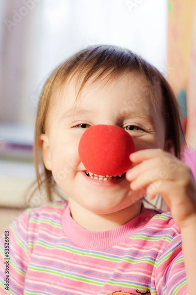 Obraz Kid with red nose