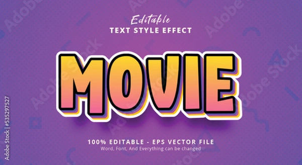 Obraz Movie Text Style Effect, Editable Text Effect