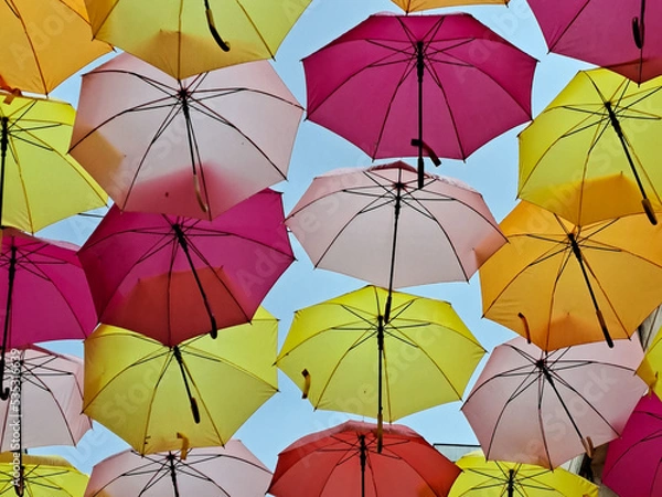 Fototapeta colorful umbrellas background
