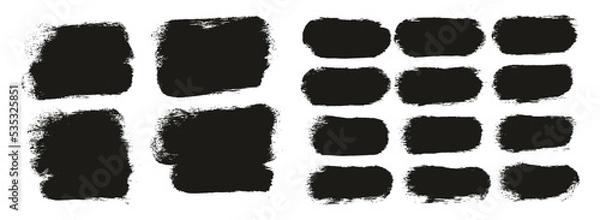 Fototapeta Round Sponge Thick Artist Brush Short Background & Straight Lines Mix High Detail Abstract Vector Background Mix Set 