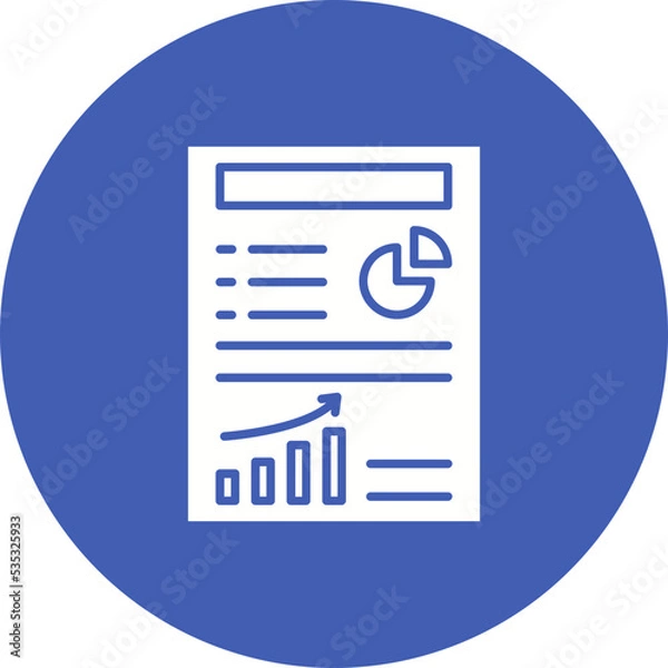 Fototapeta Seo Report Multicolor Circle Glyph Inverted Icon