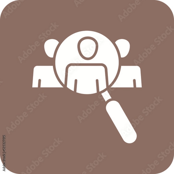 Fototapeta Hiring Multicolor Round Corner Glyph Inverted Icon