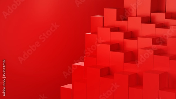 Obraz Red abstract geometric texture background.