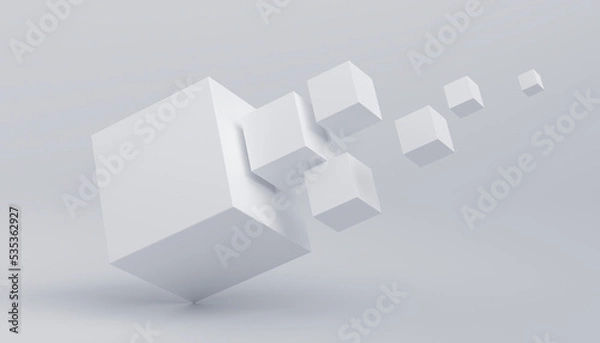 Fototapeta Abstract 3D Render of cubes