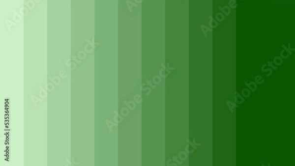 Fototapeta Vector Illustration of color gradient from light green to dark green vector. light green to dark green color palette background design. Vertical Stripes Background.