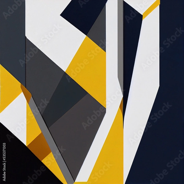 Fototapeta Graphic Geometric Asymmetrical 2D Design. Abstract Art Illustration Background