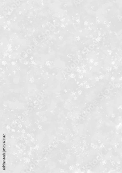 Obraz グレーの空に舞う雪