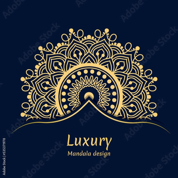 Obraz Creative luxury mandala background ,Arabesque mandala pattern design, Vector mandala template.