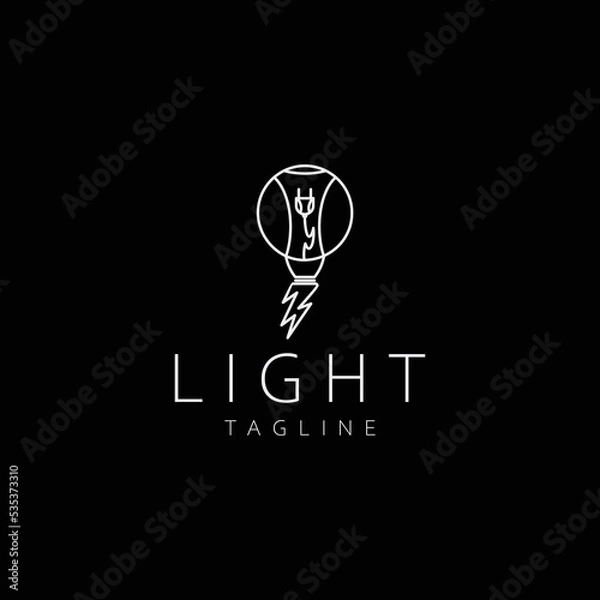 Obraz Light logo design icon tamplate