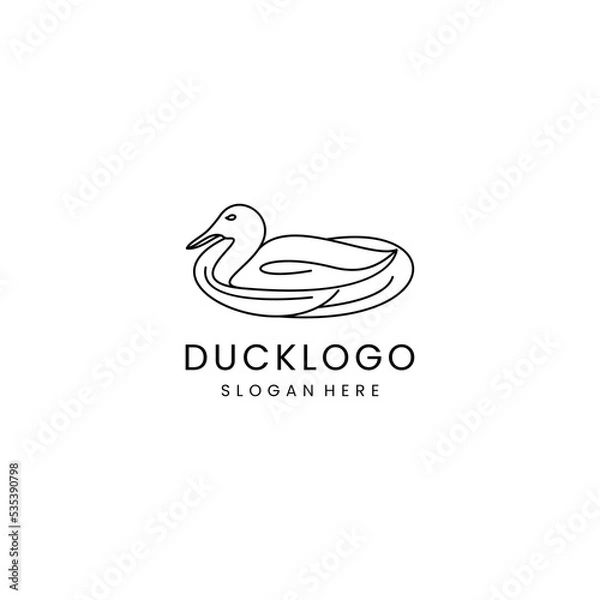 Obraz Duck logo design icon tamplate