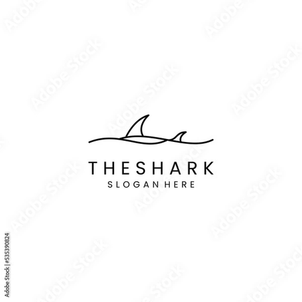 Obraz Shark logo design icon tamplate
