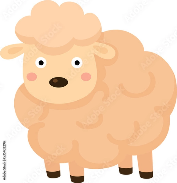 Fototapeta cartoon sheep character