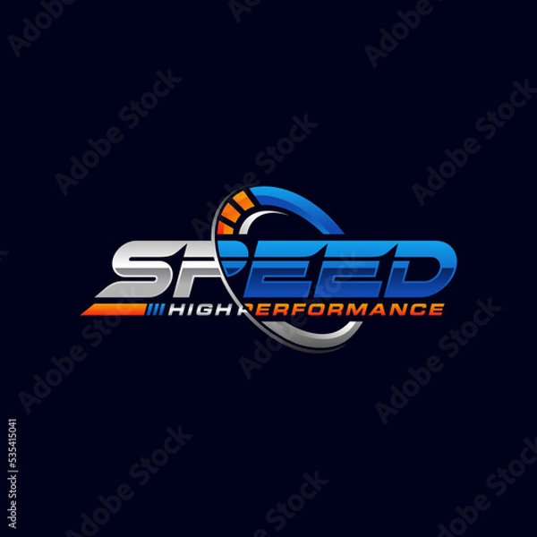Obraz Fast and speed logo template vector image