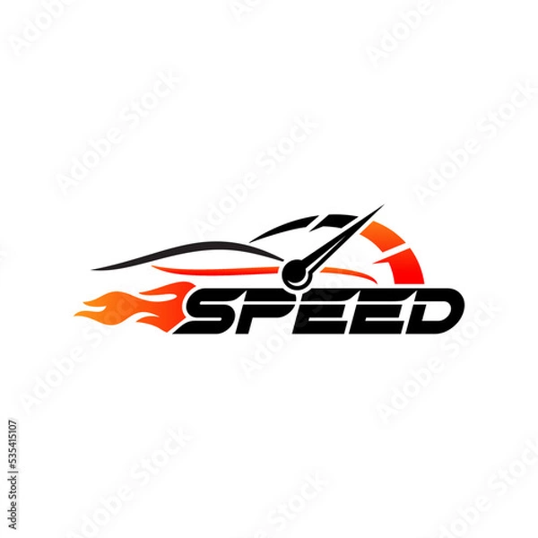 Obraz Fast and speed logo template vector image