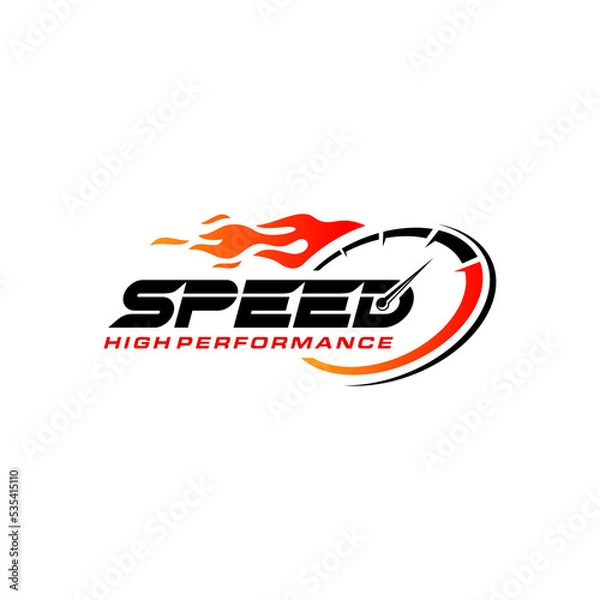 Obraz Fast and speed logo template vector image