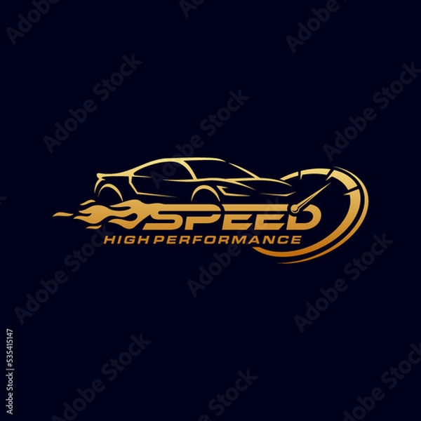 Obraz Fast and speed logo template vector image