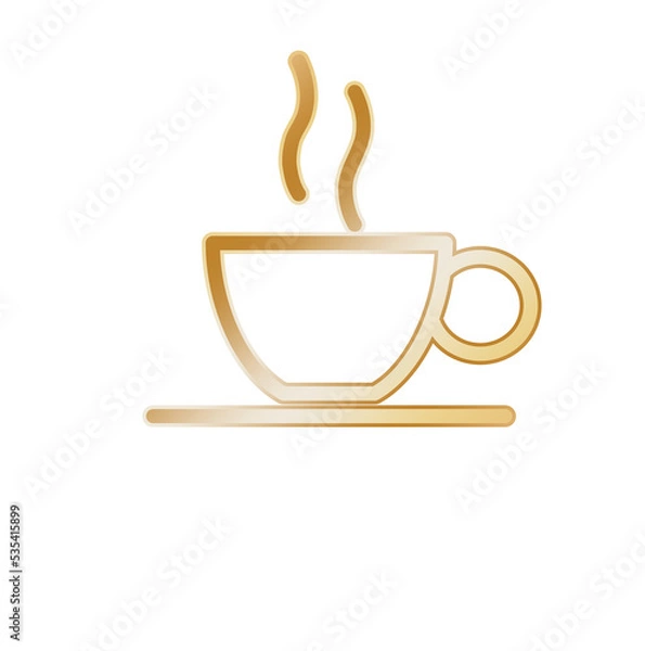 Fototapeta Cafe icon 3D