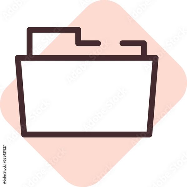 Obraz Stationery folder, illustration, vector on a white background.