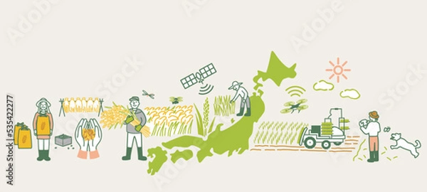 Obraz 日本の米農家のイメージ