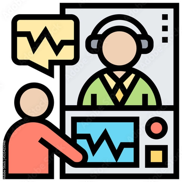 Fototapeta audiogram icon