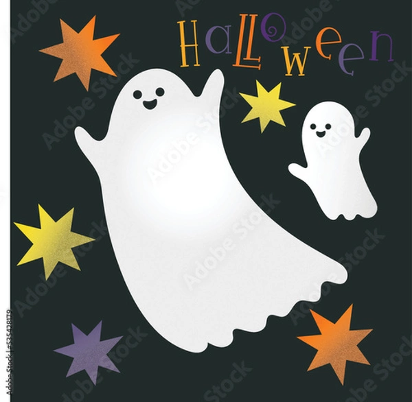 Obraz Ghost and Halloween greeting 