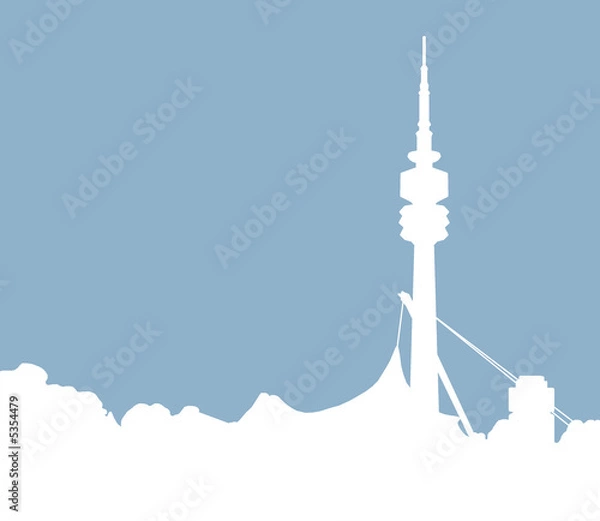 Obraz München, Olympiaturm, Olympiastadion