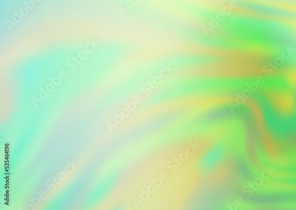 Fototapeta Light Green vector blurred shine abstract background.